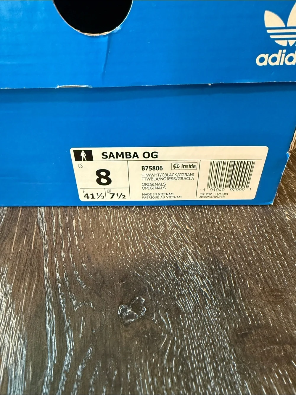 adidas White Black Gray Classic Low-Top Sneakers